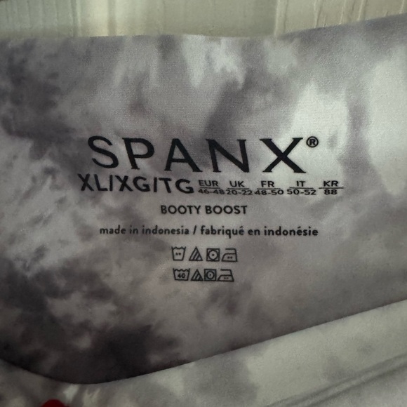 SPANX Booty Boost Active Cloudy Tie Dye Leggings Size XL - Picture 5 of 11